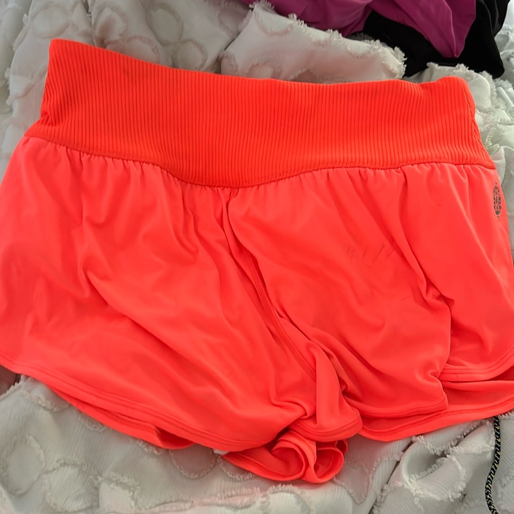 Free people movement game time shorts in orange